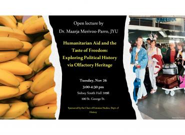 Poster for event: Humanitarian Aid and the Taste of Freedom: Exploring Political History through Olfactory Heritage